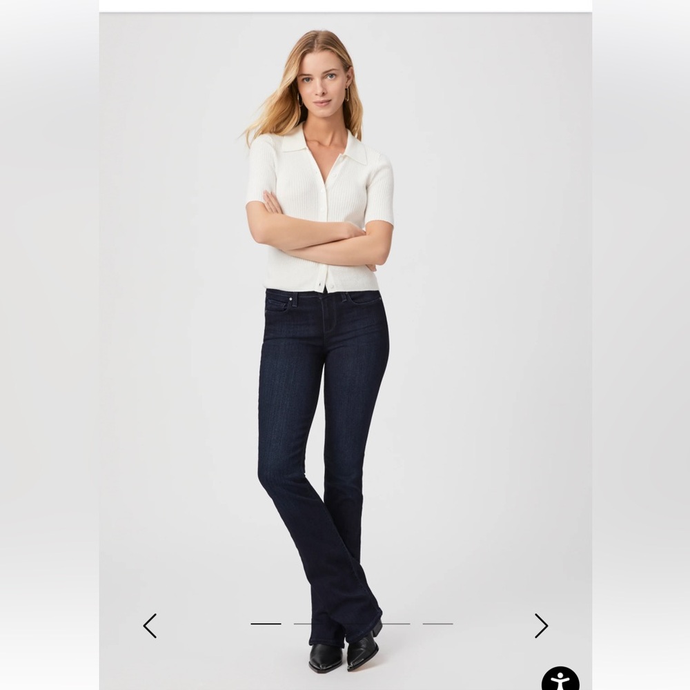 Paige High Rise Manhattan Bootcut dark wash Jean